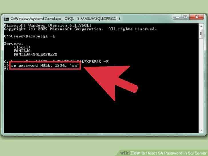 Image intitulé de Réinitialisation de Mot de passe dans Sql Server Étape 3